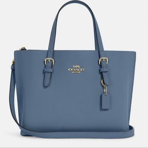 Coach Mollie Tote 25 Indigo Blue NWT